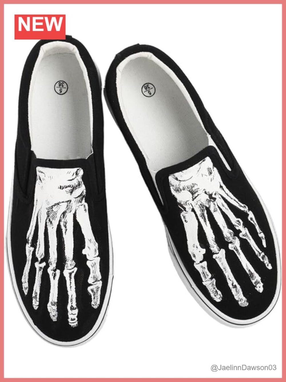 Hand Painted Skull Canvas Slip-On Shoes Loafers Comfortable Casual Customized